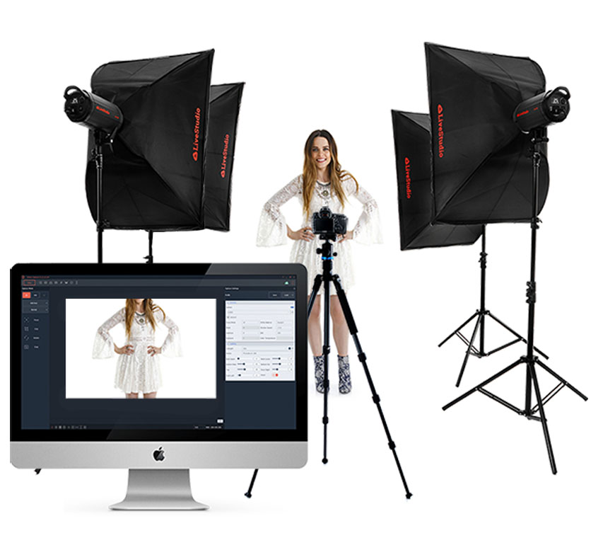 LiveStudio clothing photography light kits by Ortery